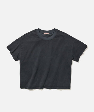Women's Luxe Sueded Tee in Black
