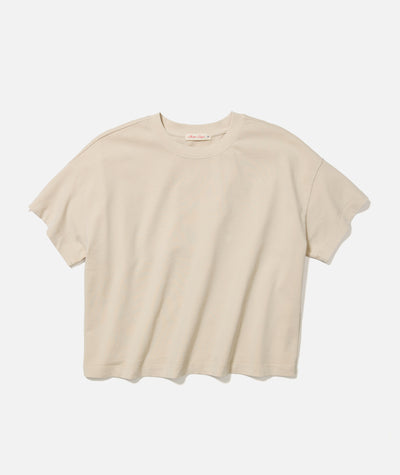 Women's Luxe Sueded Tee in Whitecap