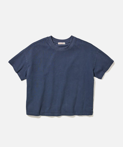 Women's Luxe Sueded Tee in Mood Indigo