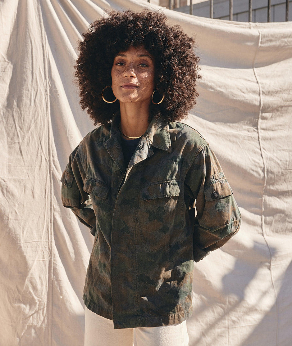 Military Cotton Jacket in Camo