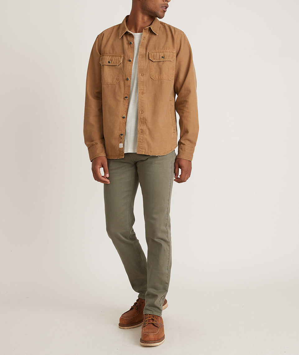 5 Pocket Pant Slim Fit – Faded Marine Layer Olive in