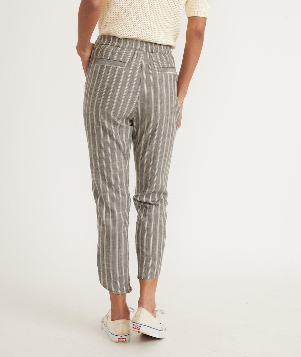 Allison Pant in Black and White Stripe – Marine Layer