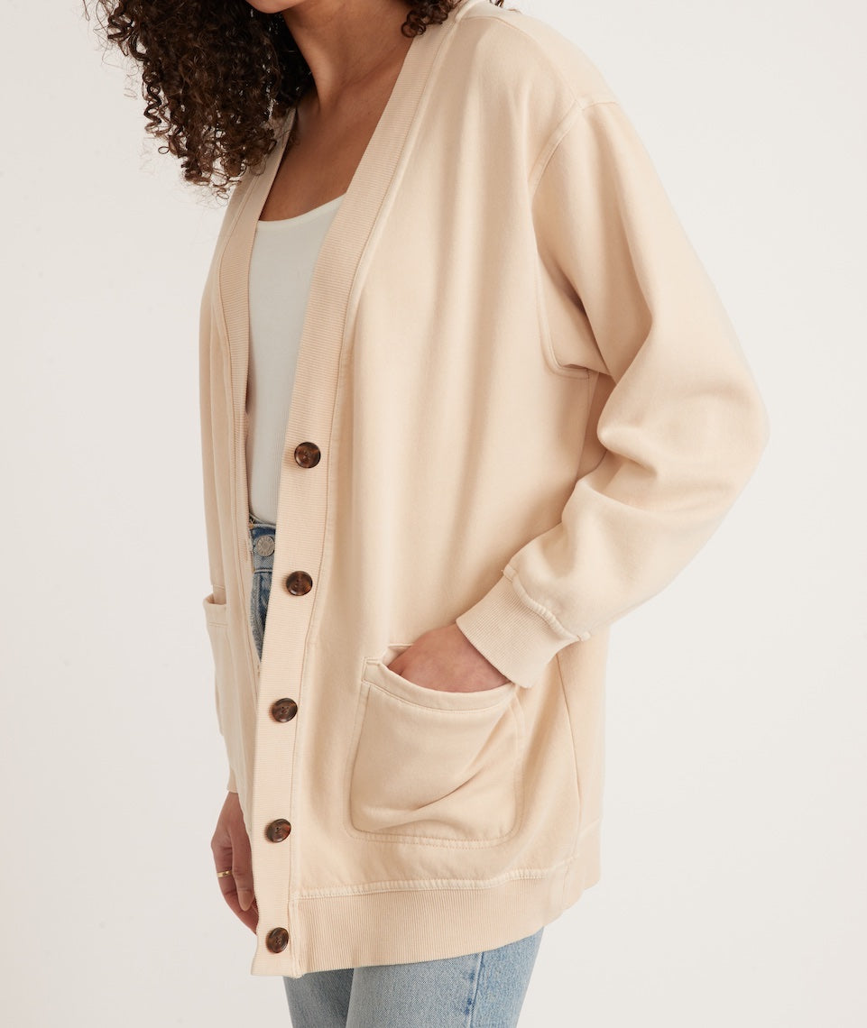 White fleece cardigan online
