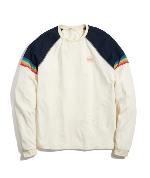 Colorblock Tee in Antique White