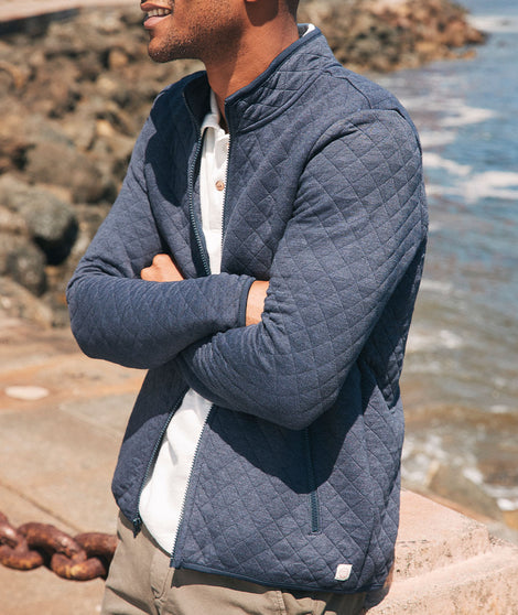 Men's Corbet Full Zip Jacket in Navy