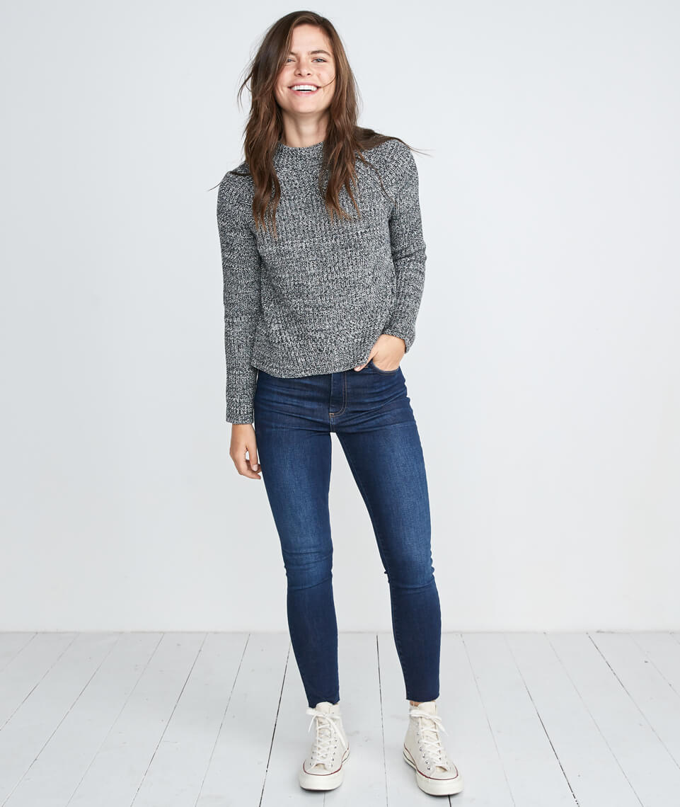 Cleo Mock Neck Sweater in Grey – Marine Layer