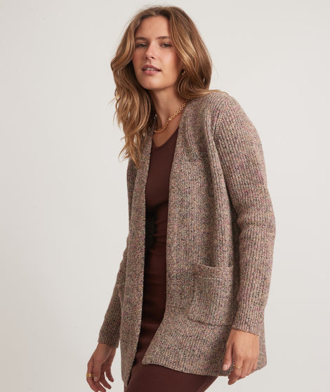 Cabin Cardigan in Warm Multi Heather