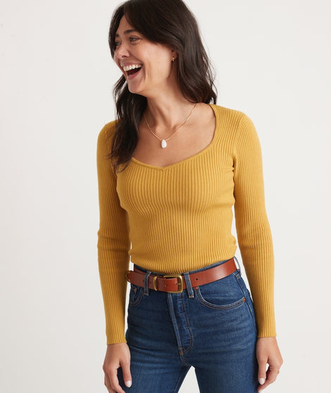 Cassandra Sweater Top in Mustard