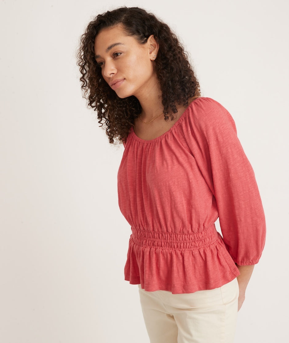 Christiana Knit Longsleeve in Holly Berry