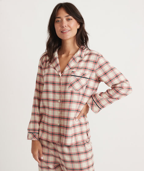 Classic PJ Top in Red Plaid