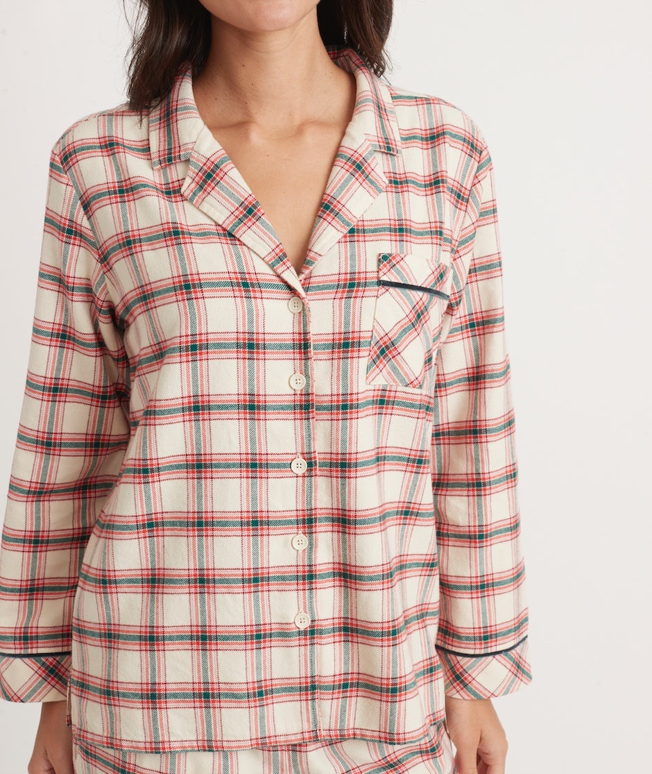 Classic PJ Top in Red Plaid