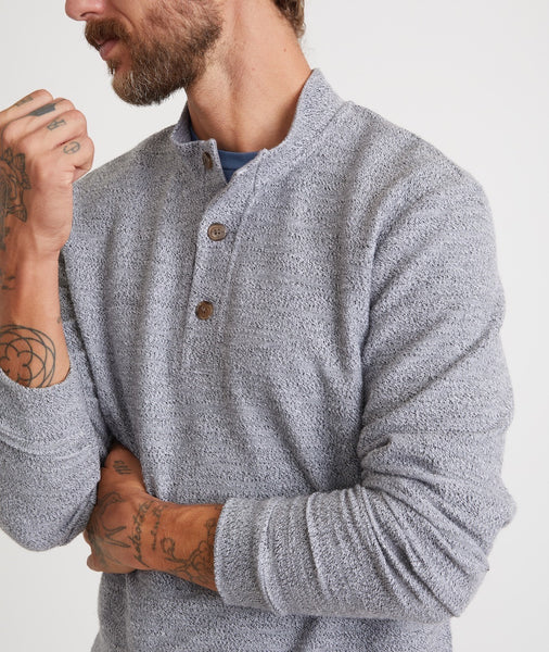 Clayton Textured Pullover in Salt and Pepper – Marine Layer