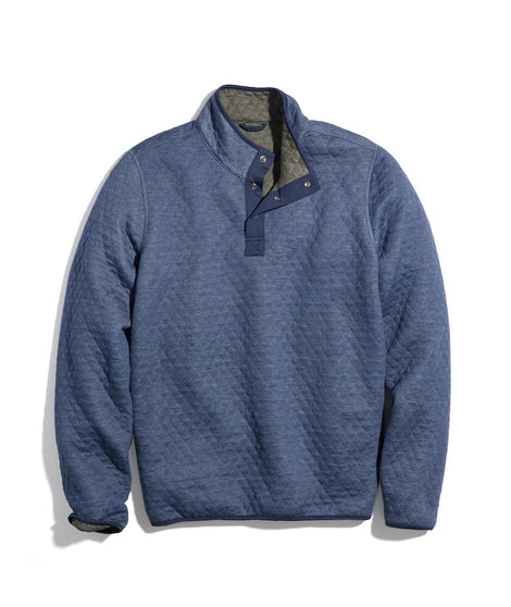 Corbet Reversible Pullover in Navy/Olive Heather