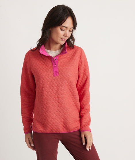 Corbet Reversible Pullover in Red/Pink