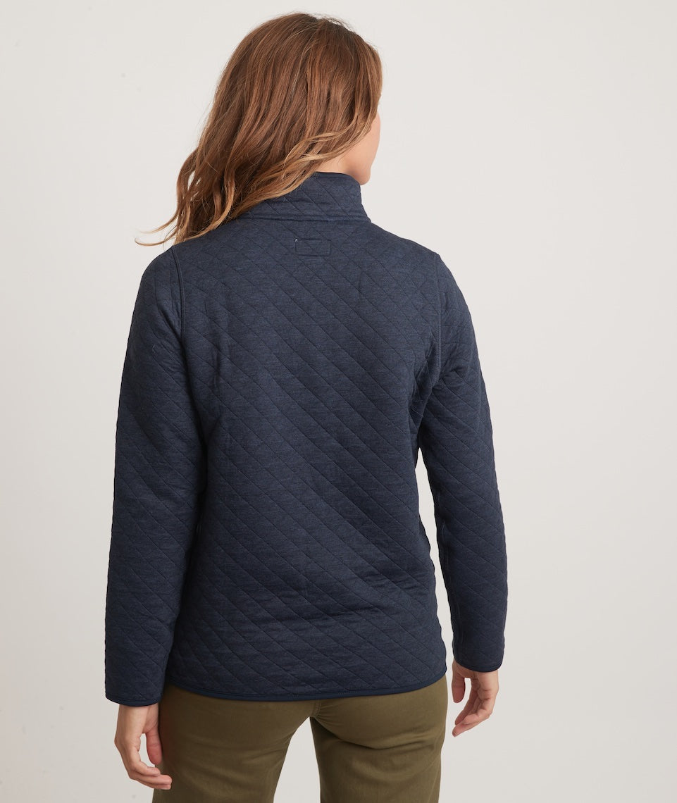 Women's Corbet Quarter Zip Pullover in Navy – Marine Layer