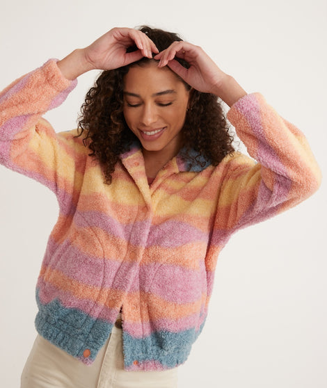 Fleece Snap Jacket in Landscape