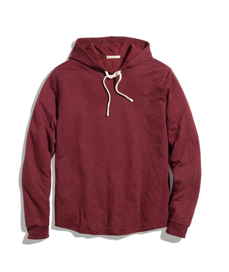 Double Knit Pullover Hoodie in Tawny Port