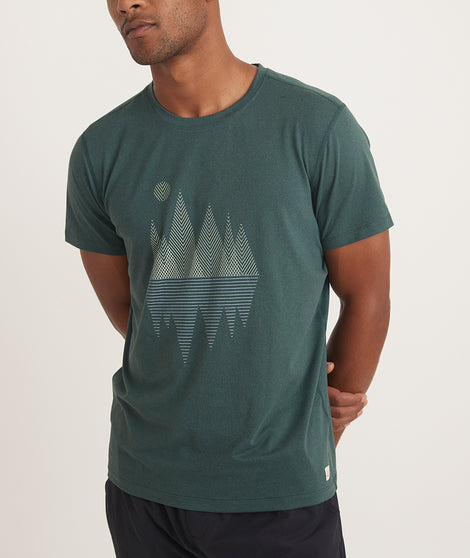 Sport Crew Graphic Tee in Green Gables