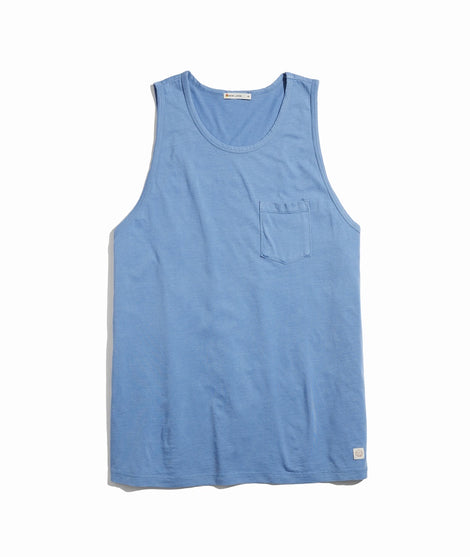 Garment Dye Signature Tank in Bright Cobalt