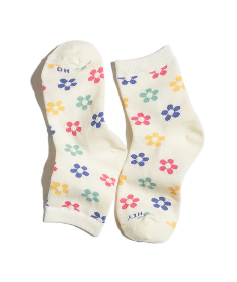 Hi-Ankle Sock in Multi Daisy