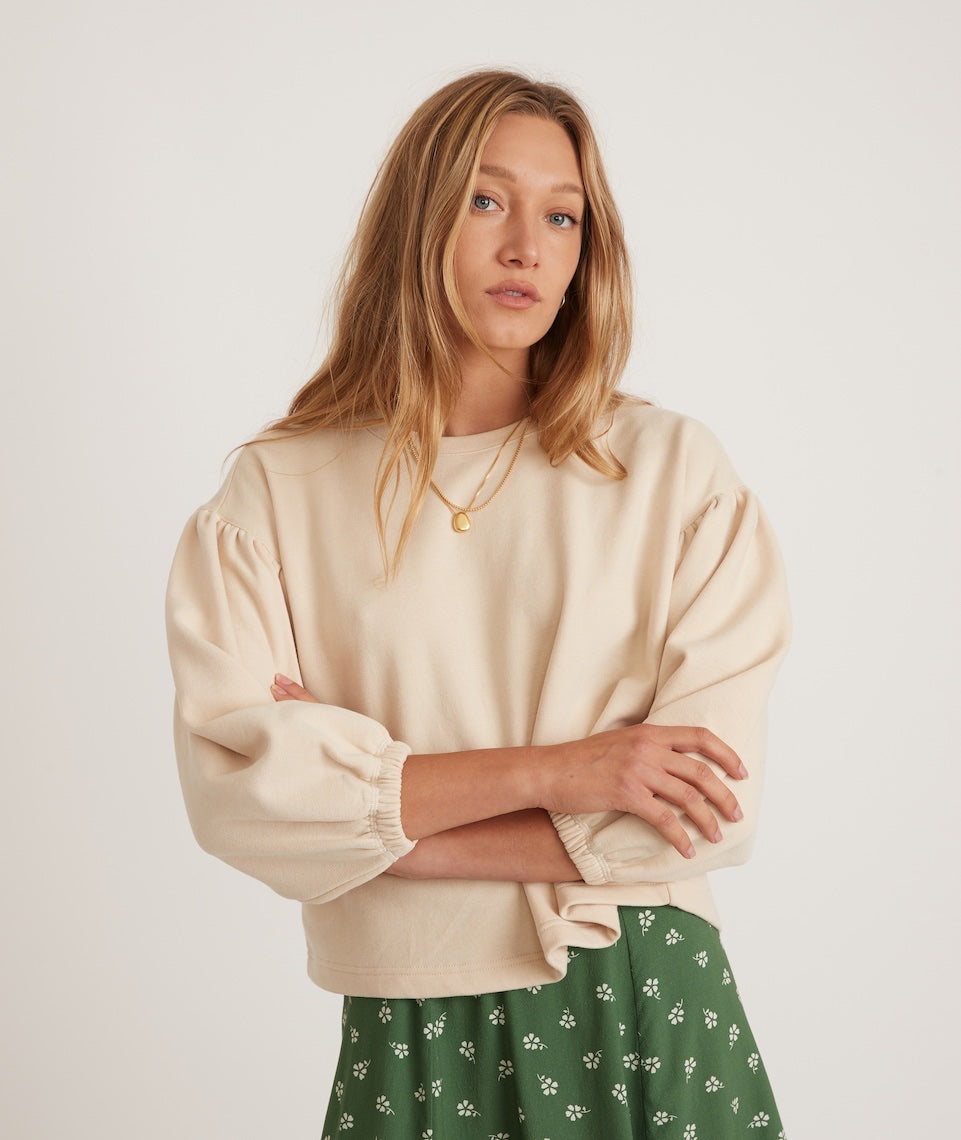 White balloon on sale sleeve sweatshirt