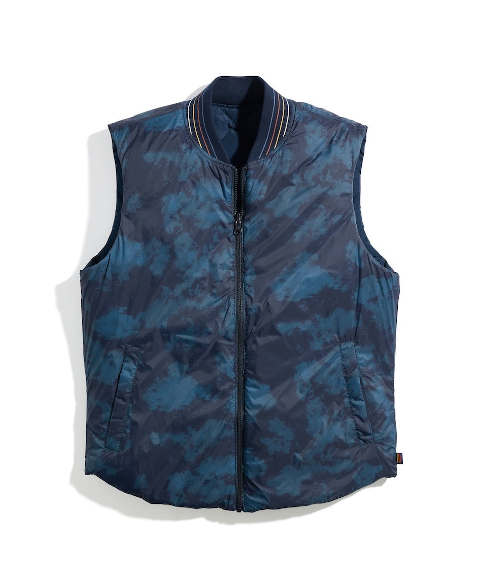 Men's Theo Reversible Puffer Vest | Tan | Medium by Marine Layer
