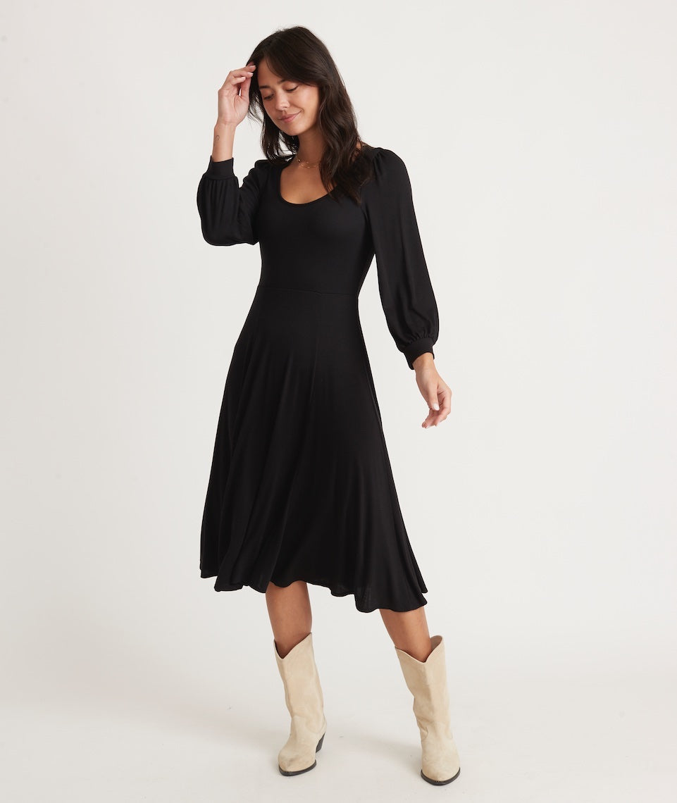 long black knitted dress MIKUTA