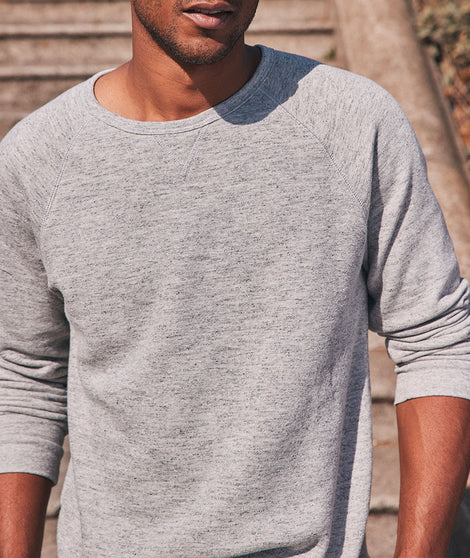 Men's Sherpa Crew Pullover in Heather Grey