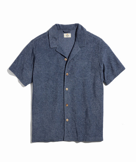 Terry Out Resort Shirt in Vintage Indigo