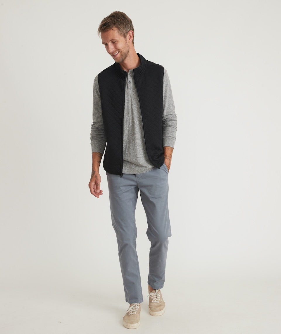 Men's Corbet Full Zip Vest in Black