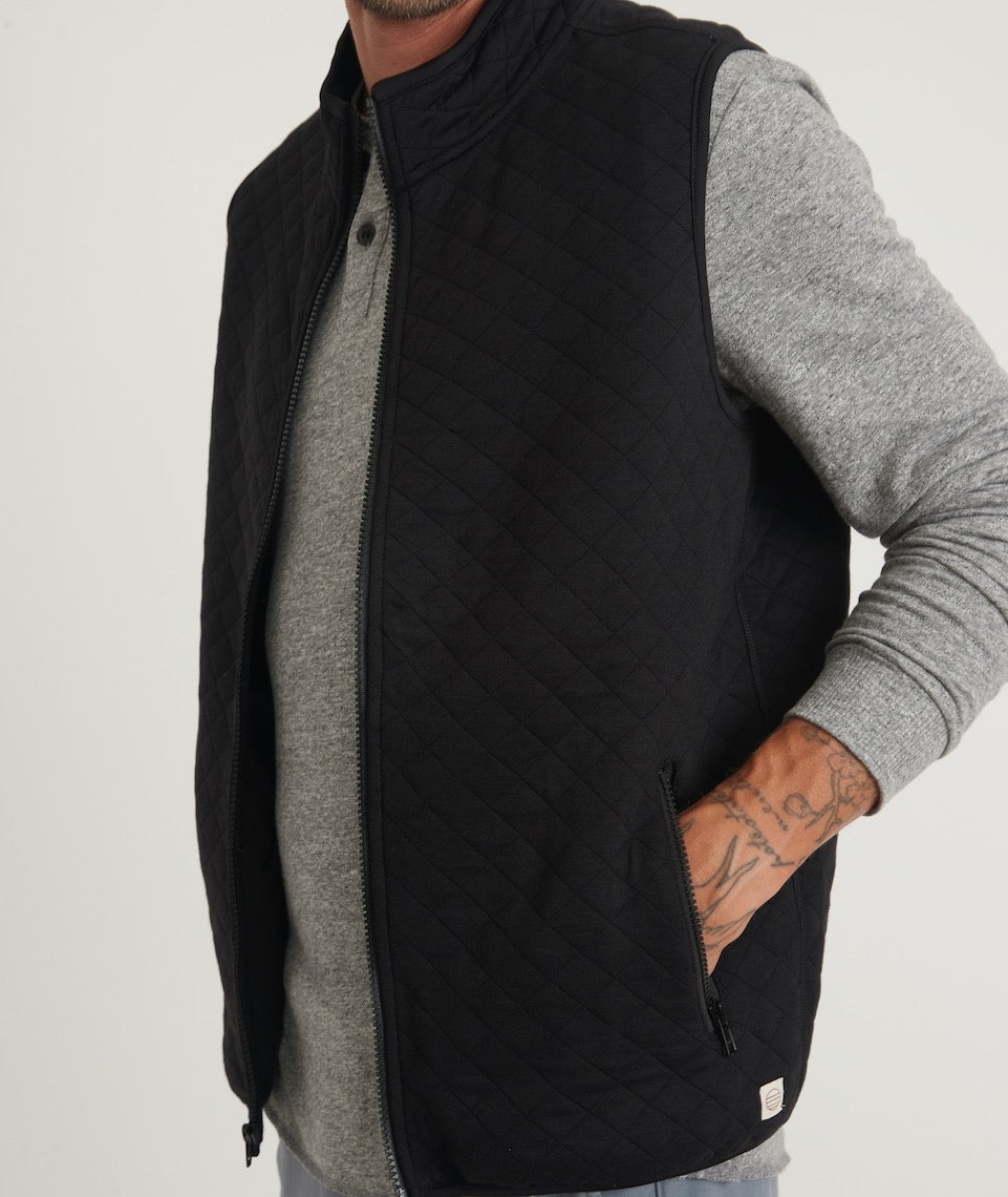 Men's Corbet Full Zip Vest in Black