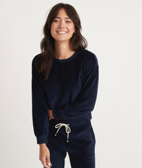 Moonlight Velour Sweatshirt in Navy Marine Layer