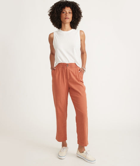 Elle Relaxed Crop Pant in Chutney