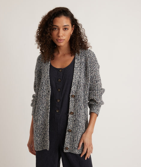Quinn Oversized Cardigan in Blue Multi