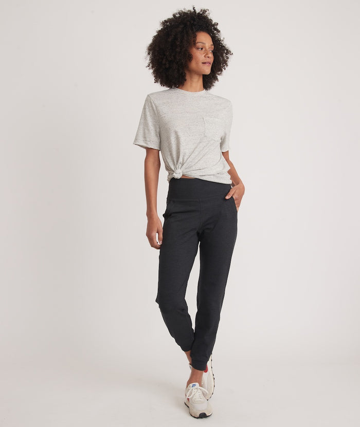 Reese Sport Jogger in Jet Black Heather – Marine Layer