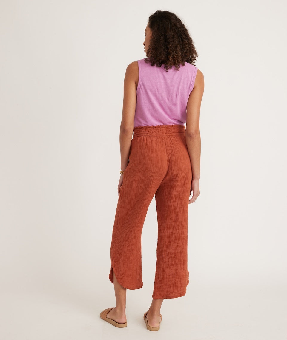 Corinne Linen Pant - Navy