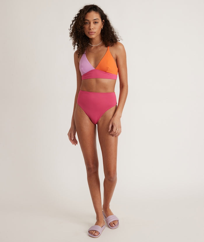 Color Block Knot Bikini Bottom & Reviews - Apricot - Bikinis