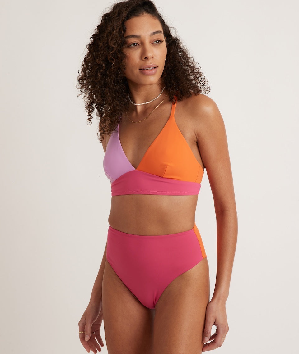 Full Cut Bikini Bottom in Colorblock – Marine Layer