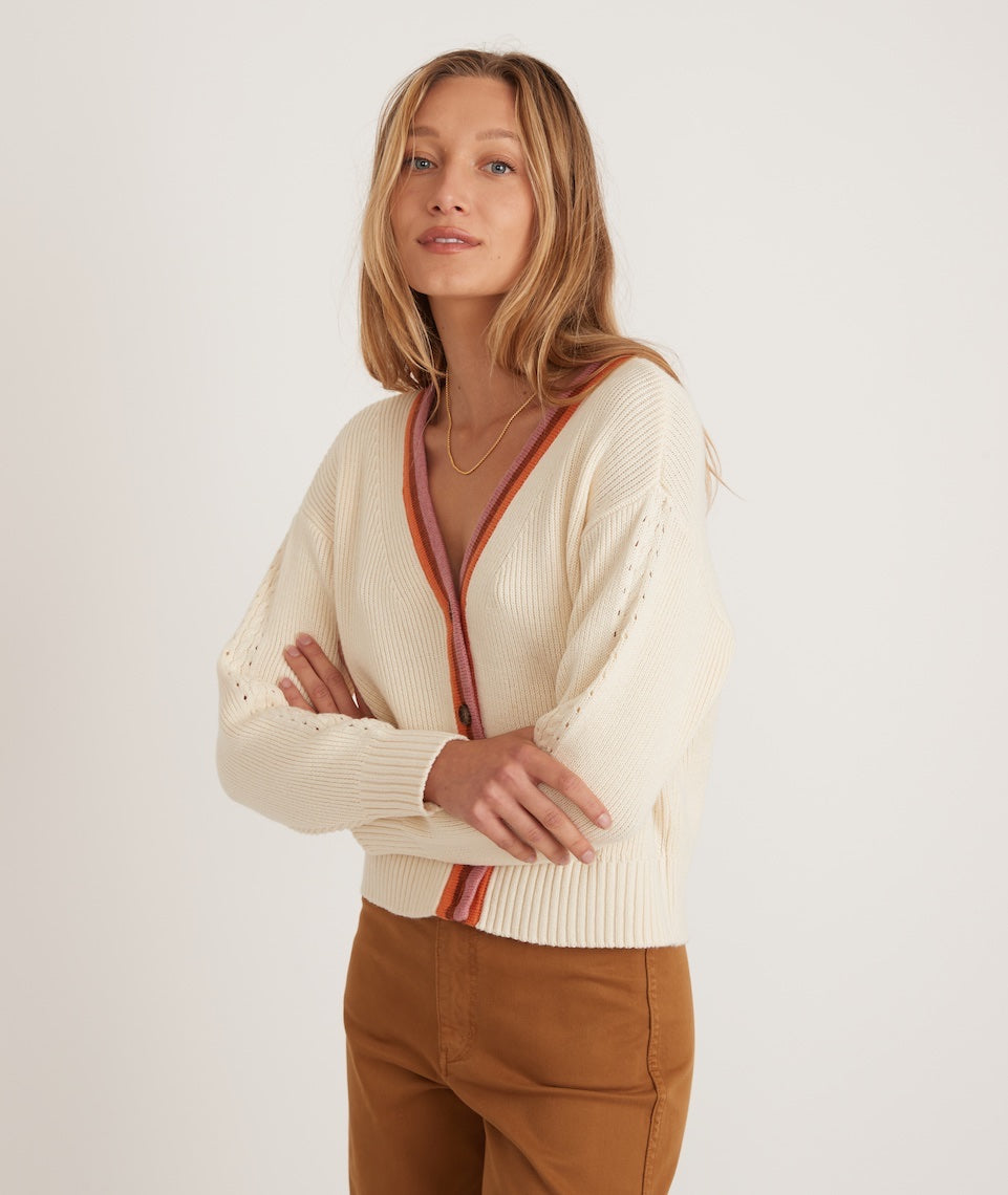Cropped sales ivory cardigan