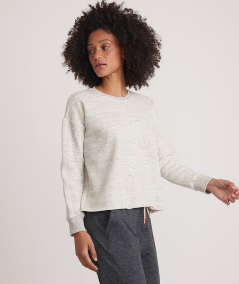 Shiloh Crop Sweatshirt in Ash Neps