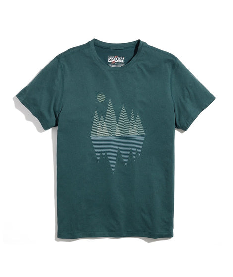 Sport Crew Graphic Tee in Green Gables