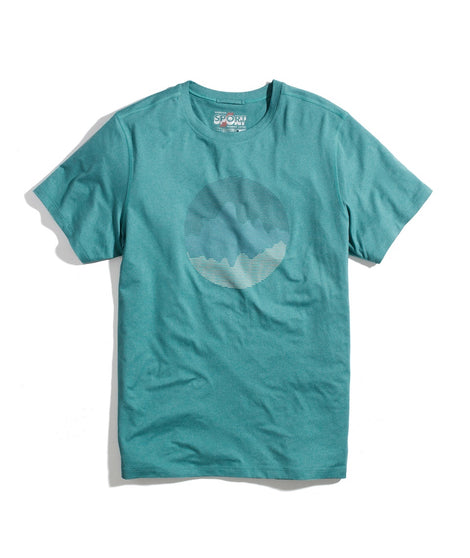 Sport Crew Graphic Tee in Bayberry