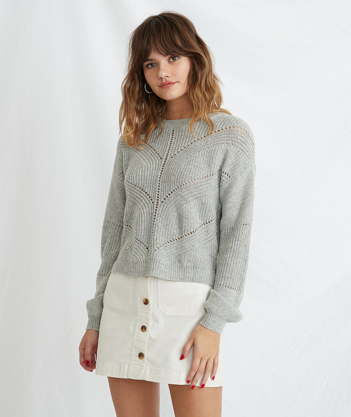 Olivia Crewneck Sweater in Light Heather Grey – Marine Layer