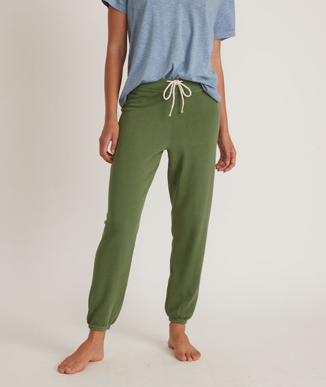 Blake Vintage Terry Jogger in Golden Green