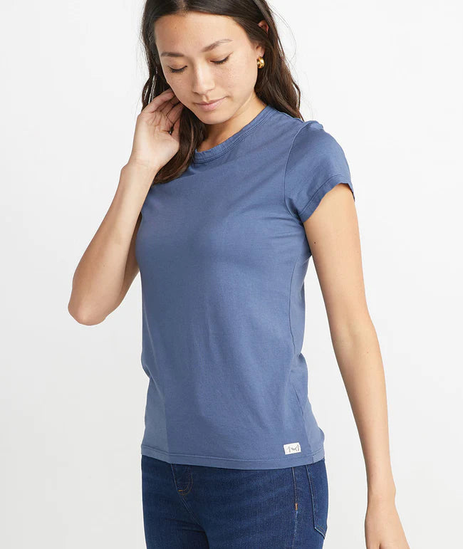 Women's Signature Crew in Faded Navy