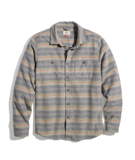 Wool Blend Overshirt in Multi Stripe