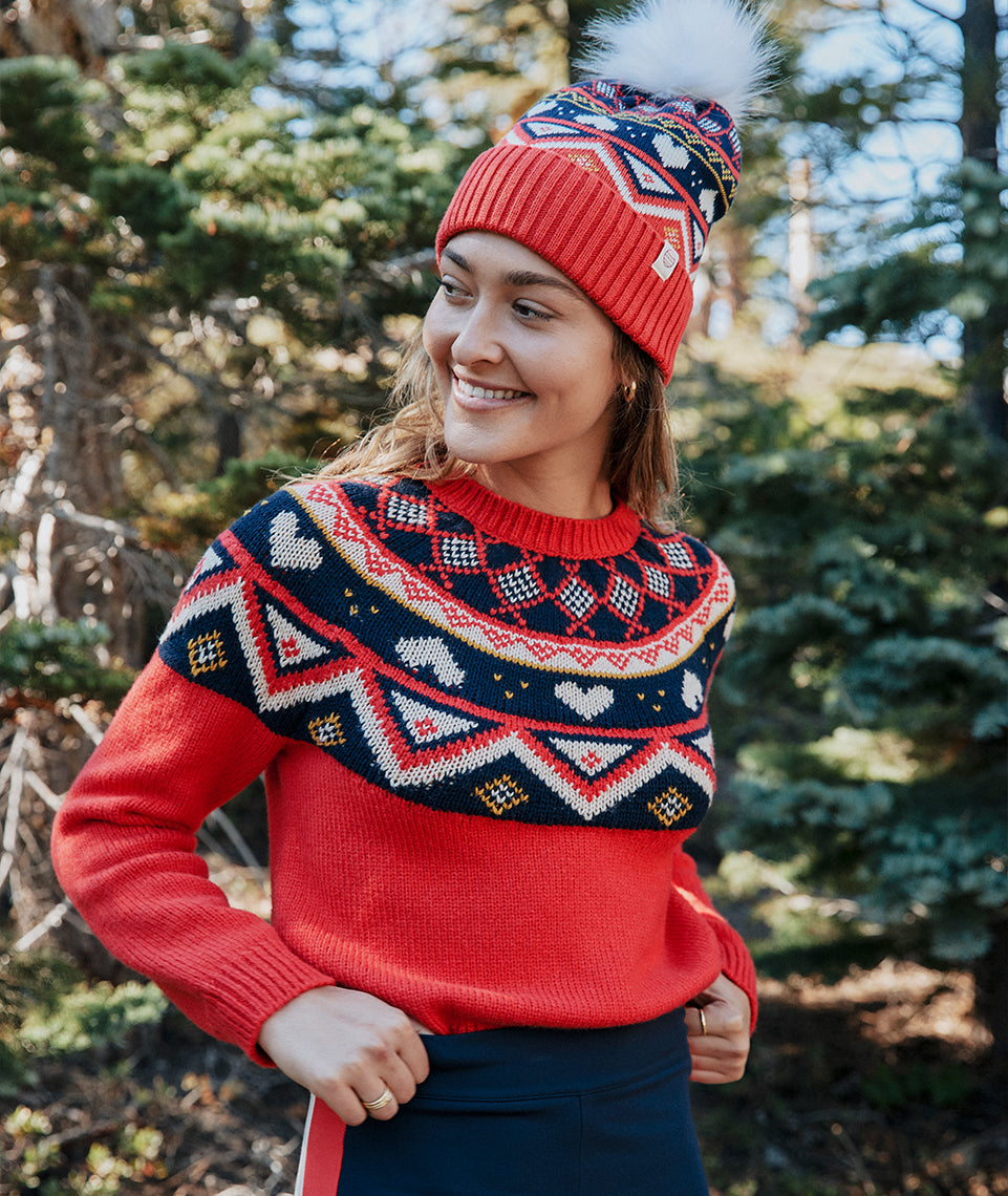 Sweater in Red Fair Isle – Marine Layer
