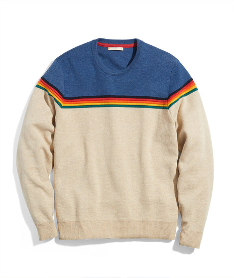 Breck Stripe Sweater in Blue/Natural