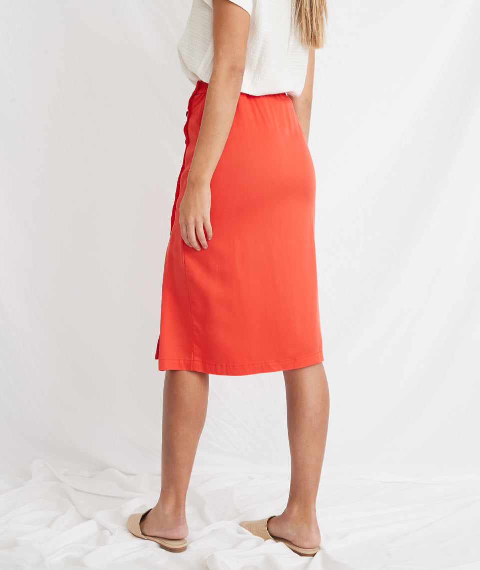 Cecille Skirt in Poppy Red – Marine Layer
