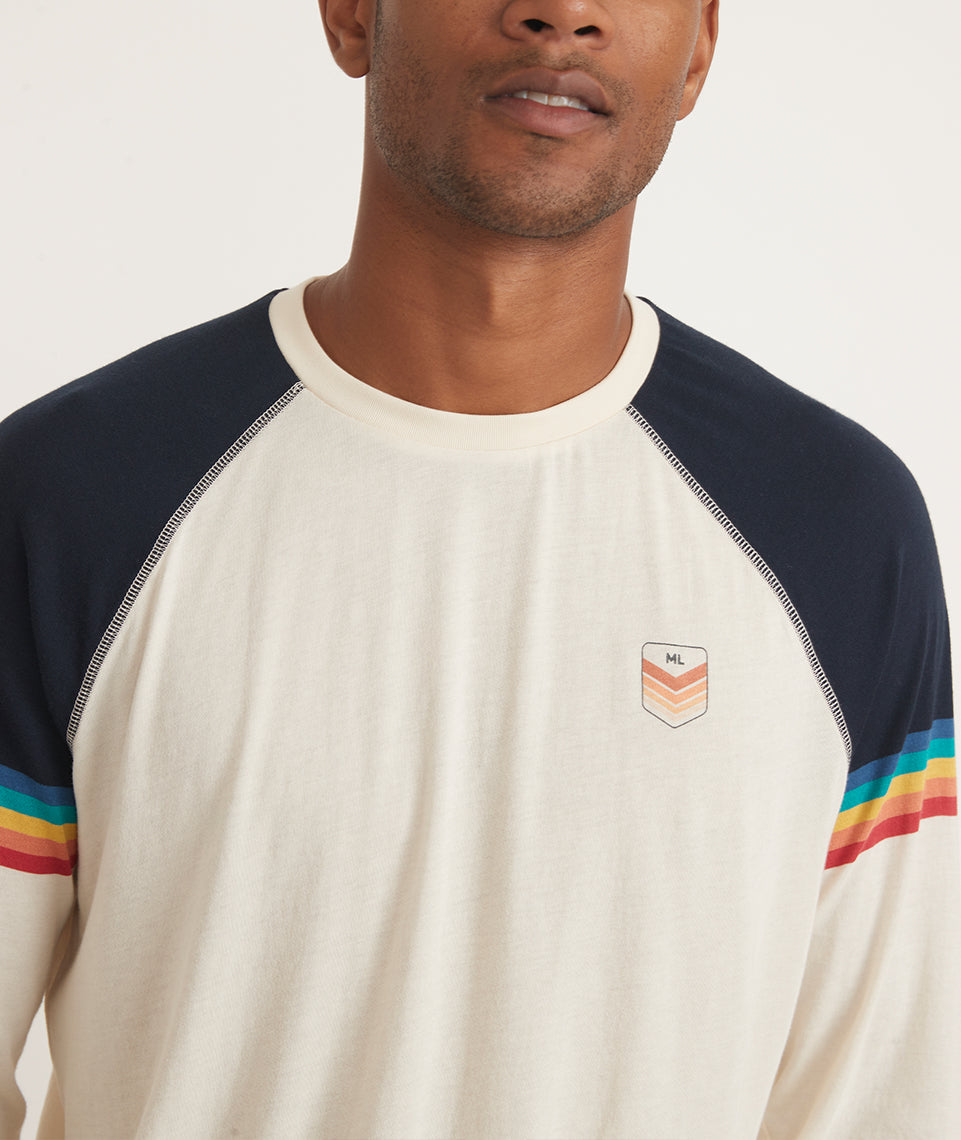 in Colorblock Tee White Antique – Marine Layer